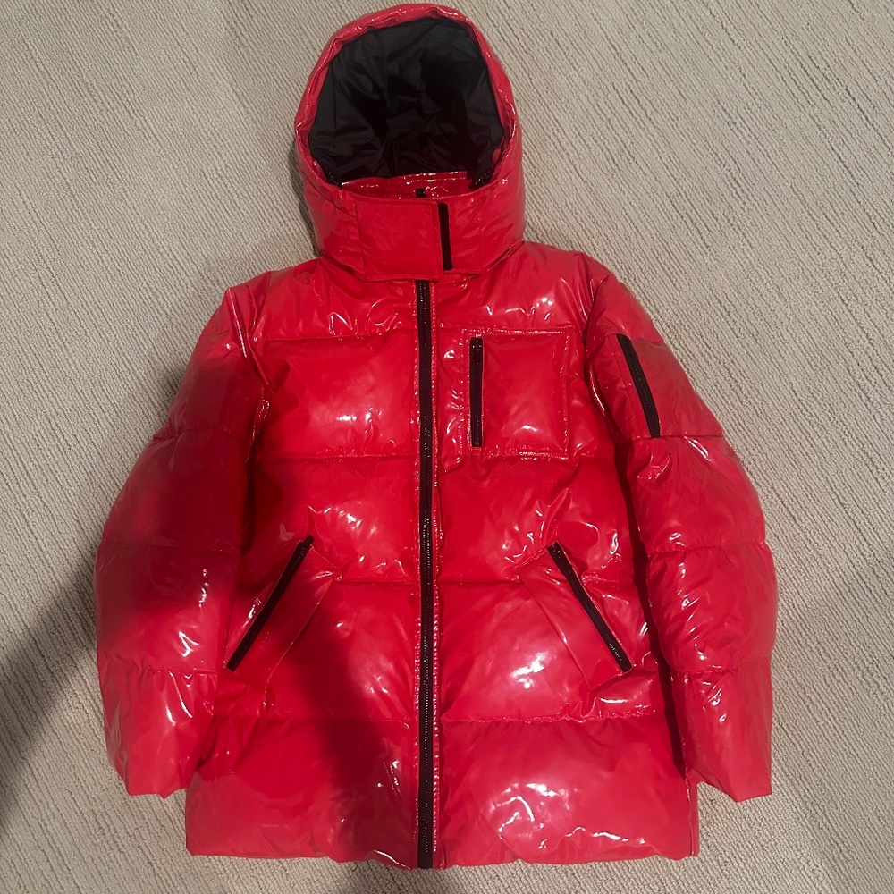 THE KOOPLES Insane Glossy Red Puffer Coat Sz M NEW $698!! - Picture 6 of 6